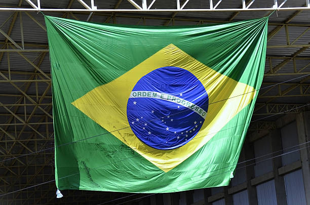 istock A huge Brazilian flag hanging in the wind 2232047241