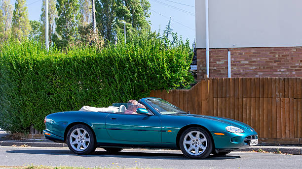 Happy people in a cabriolet