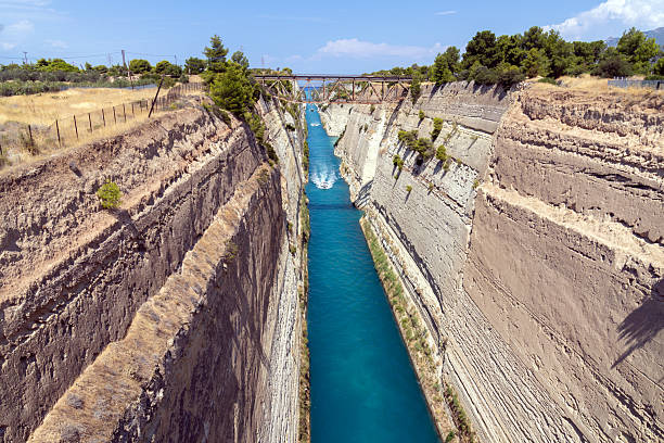 Corinf Channel is a waterway in Greece connecting the Saronikos Bay of the Aegean and the Corinthian Sea of the Ionian.