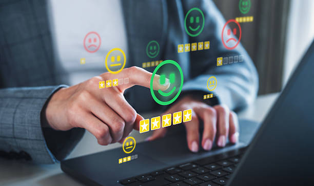 istock Businesswoman Giving Five Star Customer Feedback Online 2232063838