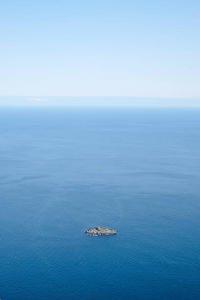 Aerial view of rock island, Svolvaer, Lofoten Islands