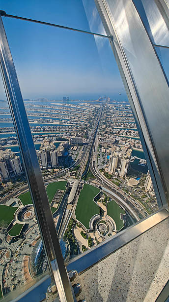 istock Palm Jumeirah island views with luxury hotel 2232072135