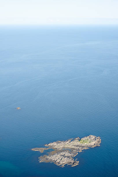 Aerial view of rock island, Svolvaer, Lofoten Islands