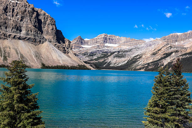 istock Beautiful Bow Lake with turquoise waters and mountain backdrop 2232075185