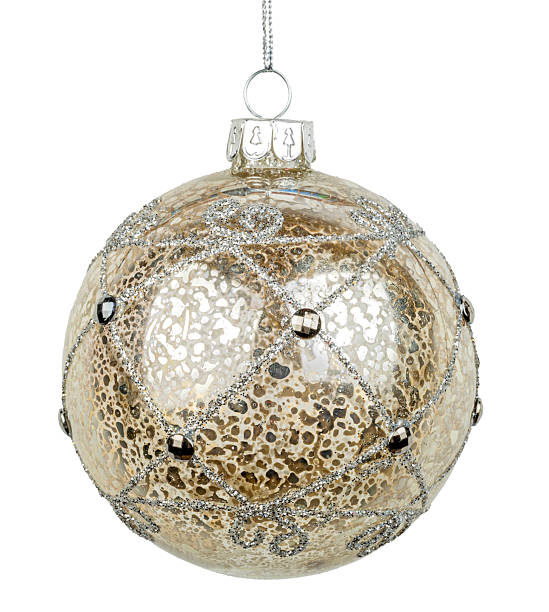 istock Elegant christmas ball ornament hanging on white background. 2232075400