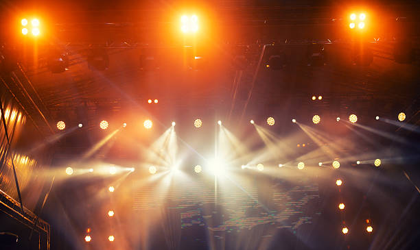 Professional stage lights on the concert