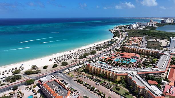 istock High Rise Hotels At Eagle Beach In Oranjestad Aruba. 2232076860