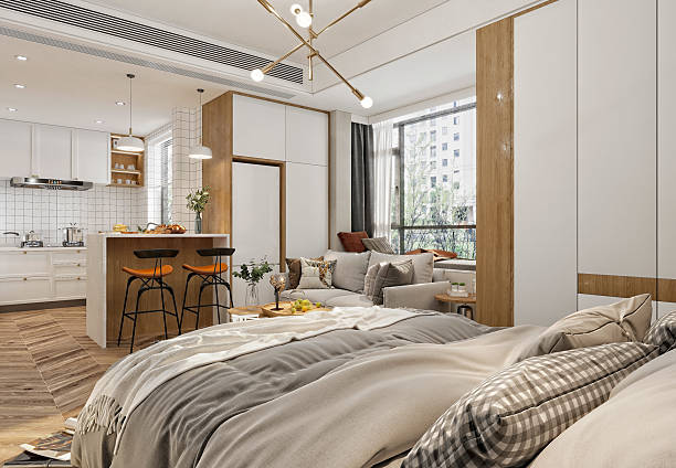 3d render of modern bedroom