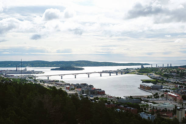 istock Aerial view of bridge across bay 2232078262