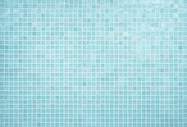 istock Blue light ceramic wall chequered and floor tiles mosaic background in bathroom, kitchen. Design pattern geometric with grid wallpaper texture decoration pool. Simple seamless abstract surface clean. 2232097197
