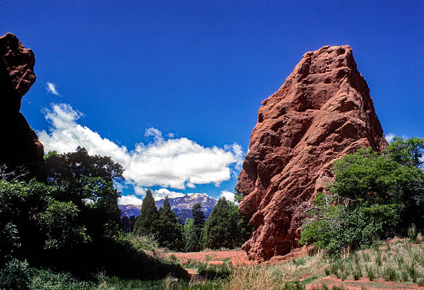 Garden of the Gods Colorado - Distant Peak - 1984. Scanned from Kodachrome 25 slide