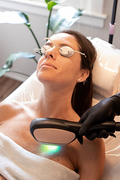 istock Application of cutting-edge lasers to remove skin blemishes 2232099902