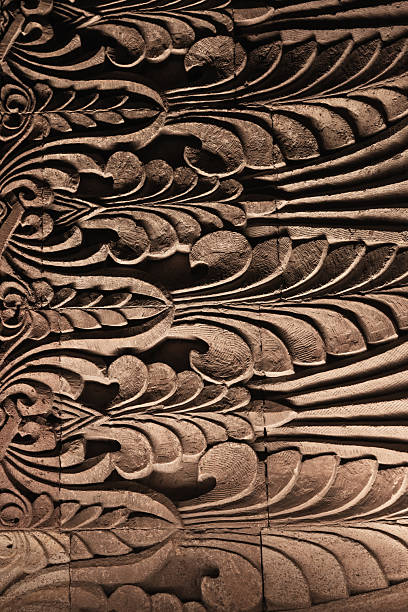 istock Ornate stone carvings showcasing detailed floral patterns 2232117195