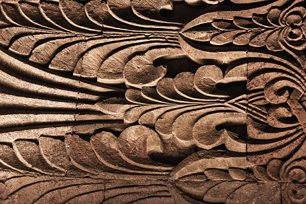 istock An artistic intricate stone carvings, featuring abstract floral patterns 2232117201