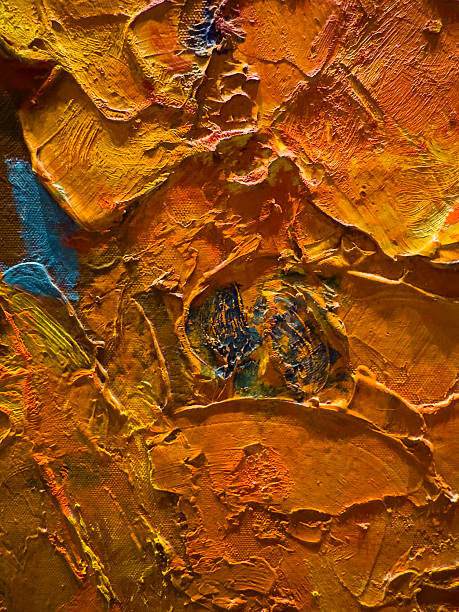 textured oil painting close-up
