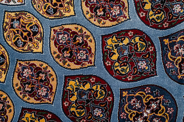 ornamental detail on antique rug