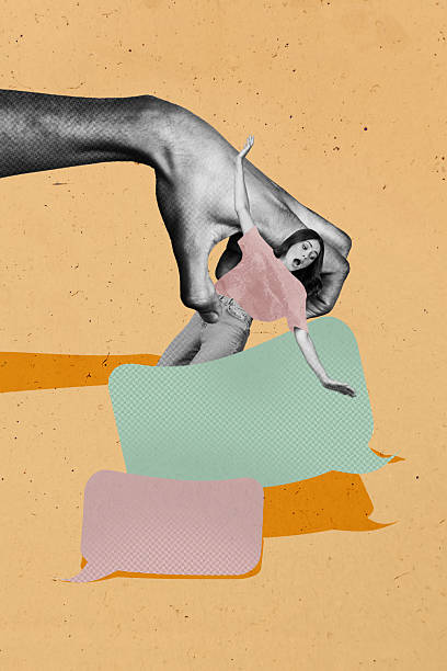 istock 3d sketch image vertical collage of hand hold happy girl guy chatterbox speech notification correspondence mail talk dialogue 2232131612