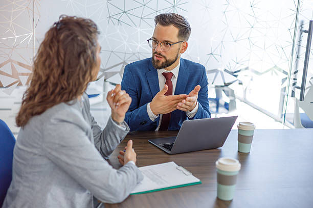 istock Business partners discussing during a meeting in the office 2232132971