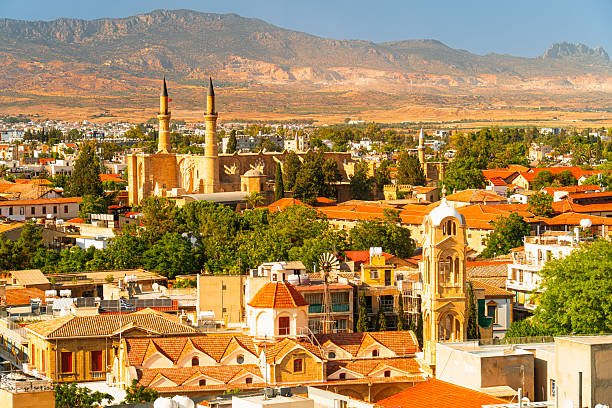 istock Selimiye Mosque in Nicosia with mountains, Cyprus. 2232134141