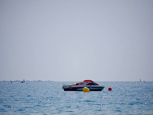 A small boat in the Mediterranean Sea