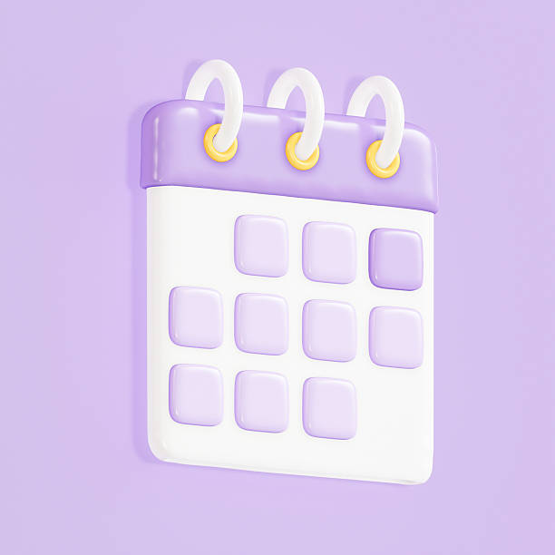 istock 3d white and purple calendar isolated on purple background 2232136579