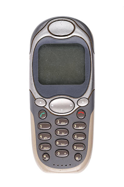 istock Classic mobile phone from the early 2000s with simple design isolated on white background. 2232138240