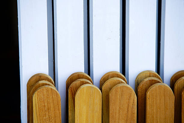 istock Wooden Elements Against White Background in Minimalist Style 2232142024