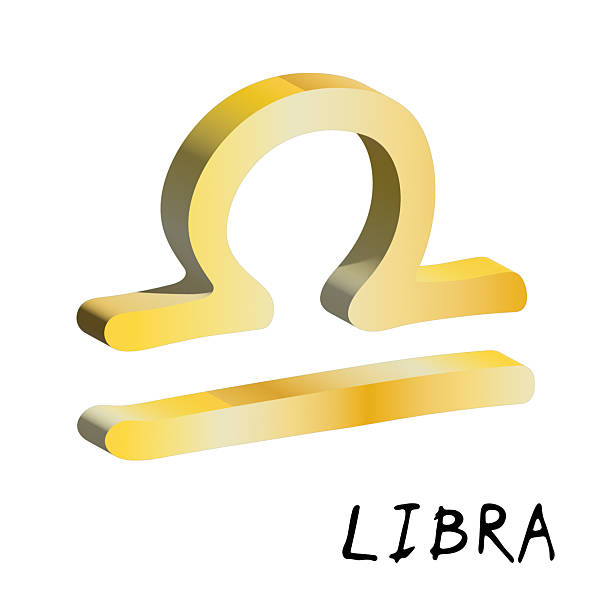 3d libra zodiac sign Esoteric symbol Astrology clipart Element for design