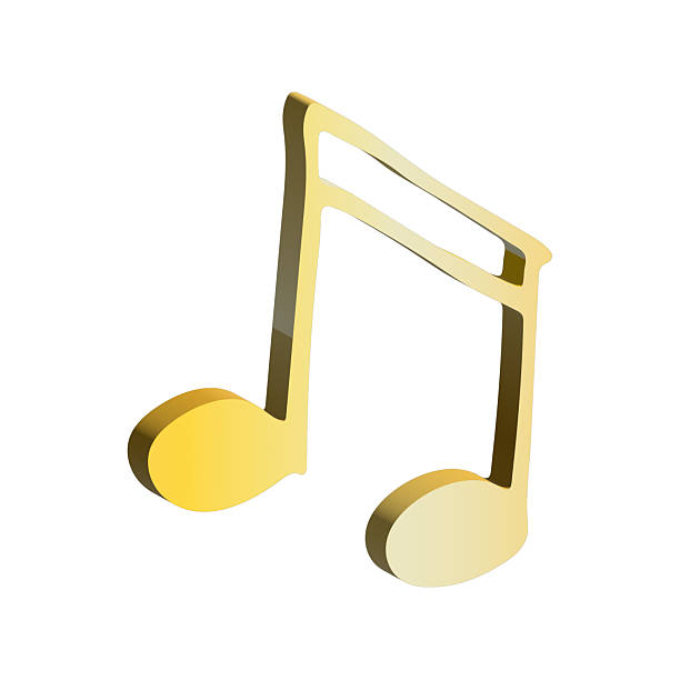 istock 3d music note. Hand drawn musical symbol. Single element for print, web, design, decor, logo 2232149068