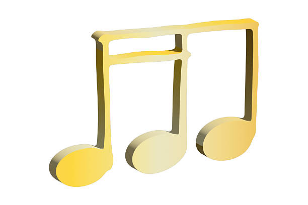 istock 3d music note. Hand drawn musical symbol. Single element for print, web, design, decor, logo 2232149092