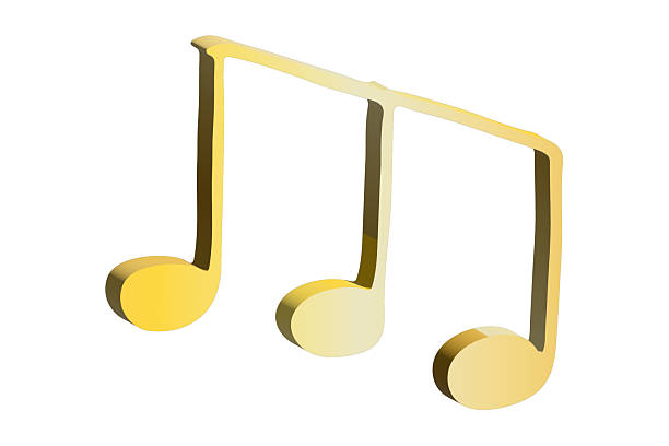 istock 3d music note. Hand drawn musical symbol. Single element for print, web, design, decor, logo 2232149103
