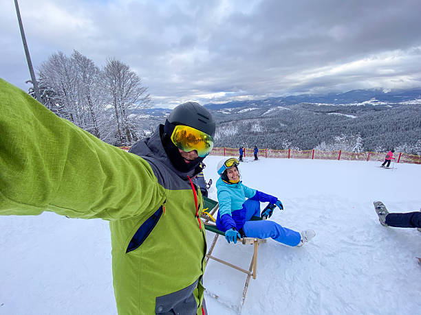 istock Skiing Selfie on Snowy Mountain Slope 2232149514