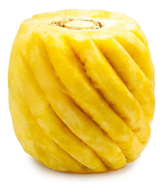 Fresh Pineapple with sliced isolated on white background, Organic Pineapple on white background with work path, High resolution photography.