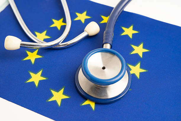 istock EU flag with stethoscope, Business and finance. 2232158175