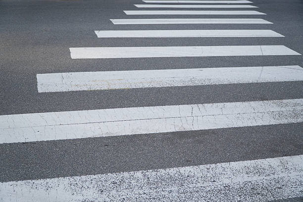 istock Pedestrian Crossing Road Marking Zebra on Traffic Road. 2232158472
