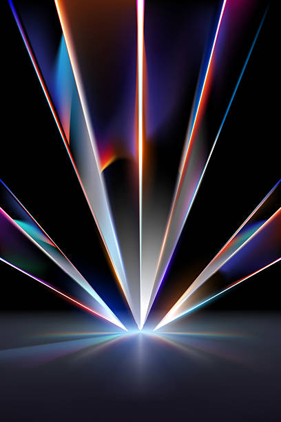 ilustraciones, imágenes clip art, dibujos animados e iconos de stock de formas de cristal con efectos de luz - prisma