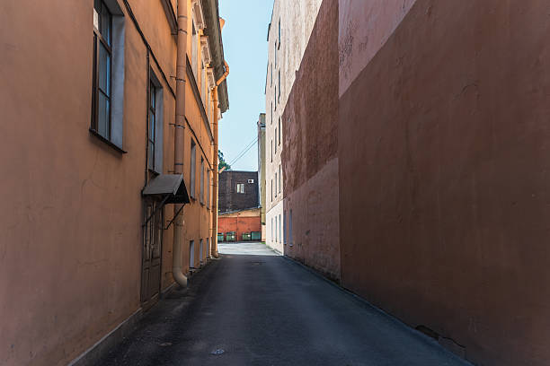 istock Narrow passage between two houses, Petersburg courtyards. 2232173335