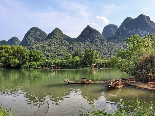 istock Serene Li River Meanders Through Lush Karst Landscape, Guilin, Guangxi, China 2232181150