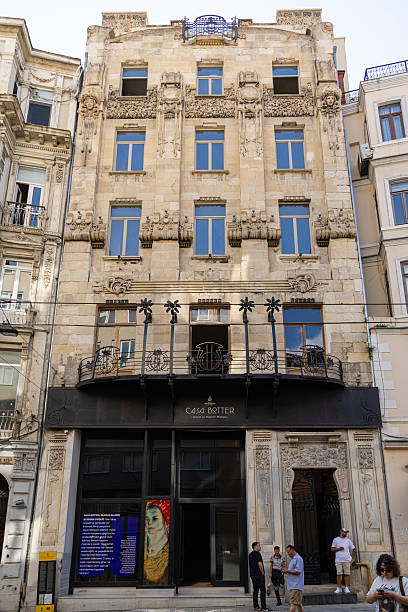 Istanbul, Turkey - August 26, 2025: Casa Botter, a historic Art Nouveau style building located on Istiklal Avenue in Beyoğlu. Built in the early 20th century by architect Raimondo D’Aronco, the structure is one of the most iconic examples of European-influenced architecture in Istanbul.