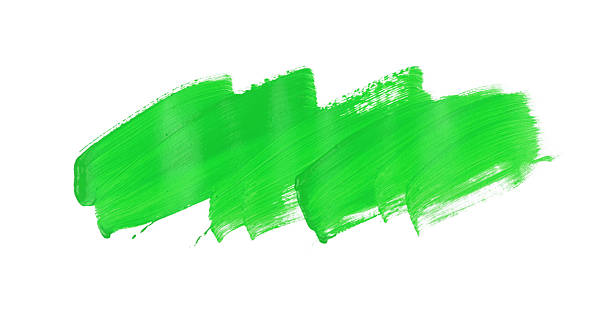 istock Green watercolor blush isolated on white background. 2232191290