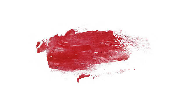istock Red watercolor blush isolated on white background. 2232192892