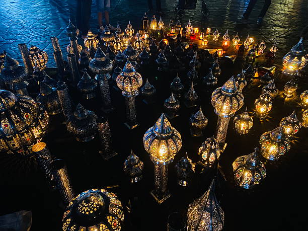 istock Traditional Moroccan Lanterns Glowing at Night in Marrakesh Medina 2232202415