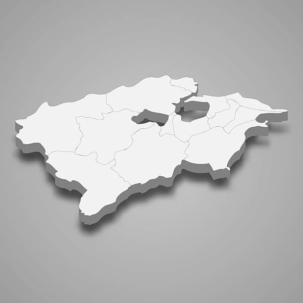 istock 3d isometric map of Bizerte is a Governorate of Tunisia 2232207679