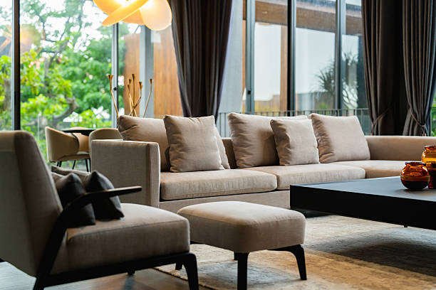 istock Home interior Abstract Design of Upholstered Pillows Home decor, interior design and luxury furniture background, sofa and pillow detail 2232211729