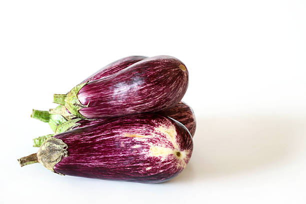 istock Purple striped eggplant. 2232219055