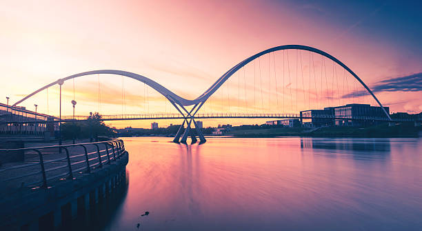istock Infinity Bridge on dramatic sky at sunset in Stockton-on-Tees, UK. 2232220658