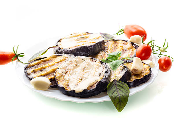 istock Eggplants with a caramelized crust, garlic and spicy spices 2232220962