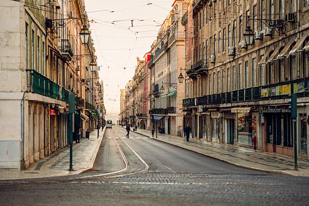 istock Charming Lisbon street view with historic architecture. 2232222443