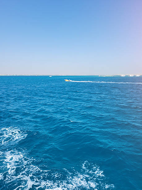 istock Speedboat on bright blue sea under clear sky 2232242848