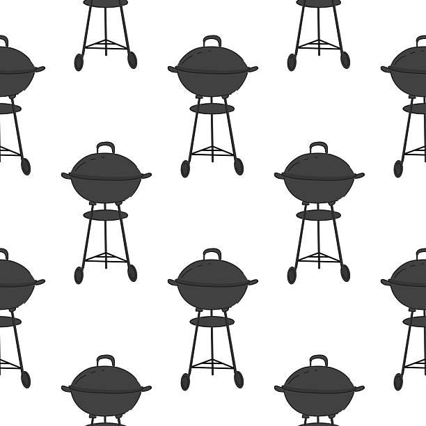 Grill Top Pattern 250+ Chef Cooking Over Fire Stock Photos, Pictures & Royalty-Free ...
